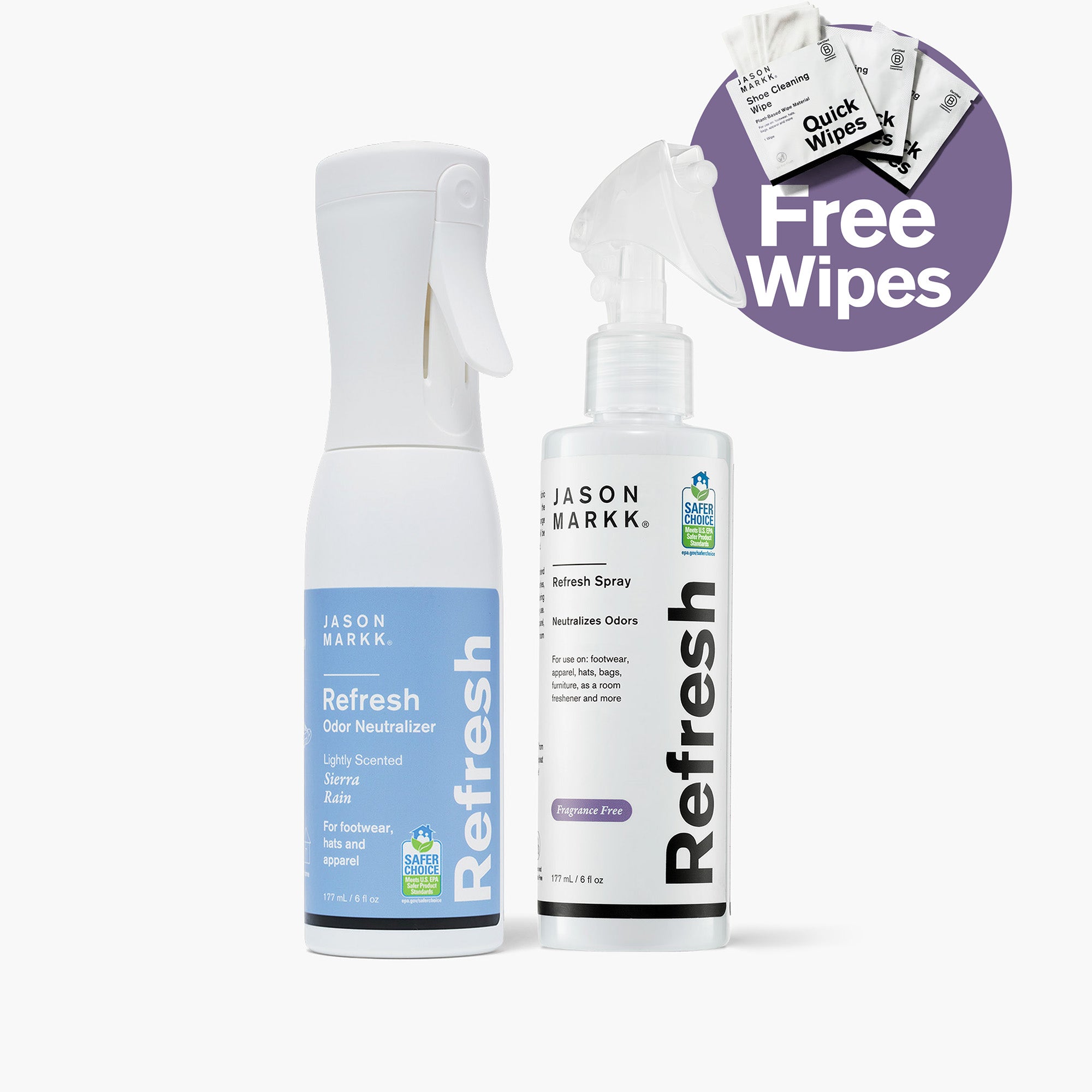 Shoe Odor Defense Bundle (Refresh + Wipes) | for sweaty sneakers