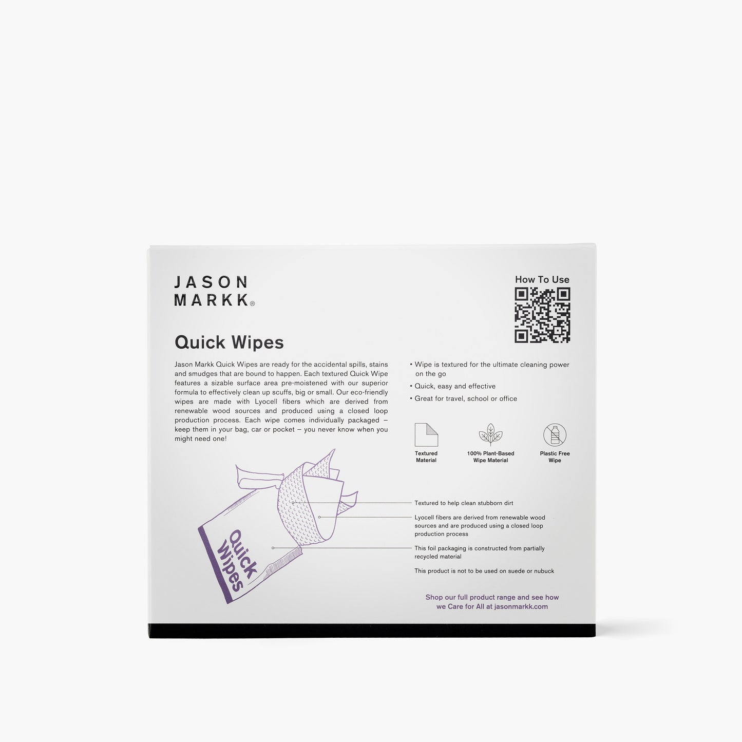 Jason Markk Quick Wipes (30 Pack) - Back Packaging