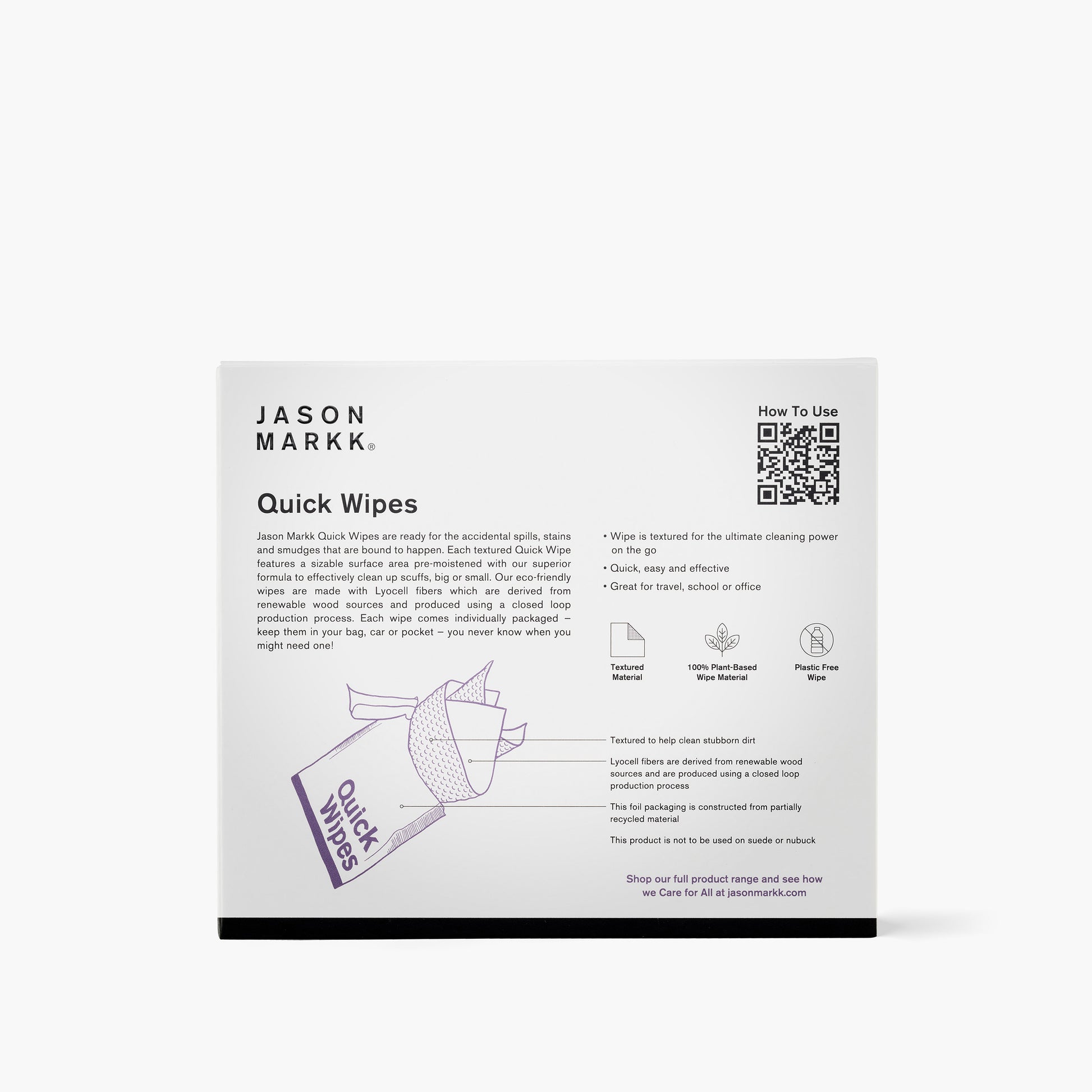 Jason Markk Quick Wipes (30 Pack) - Back Packaging