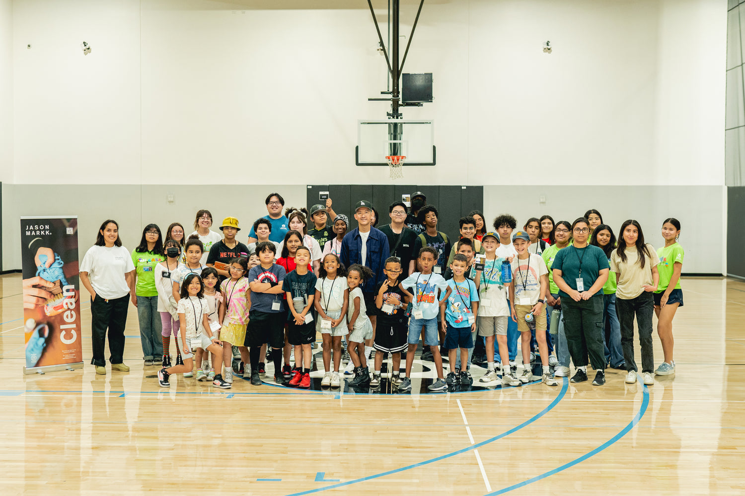 Jason Markk team and kids at  community workshop