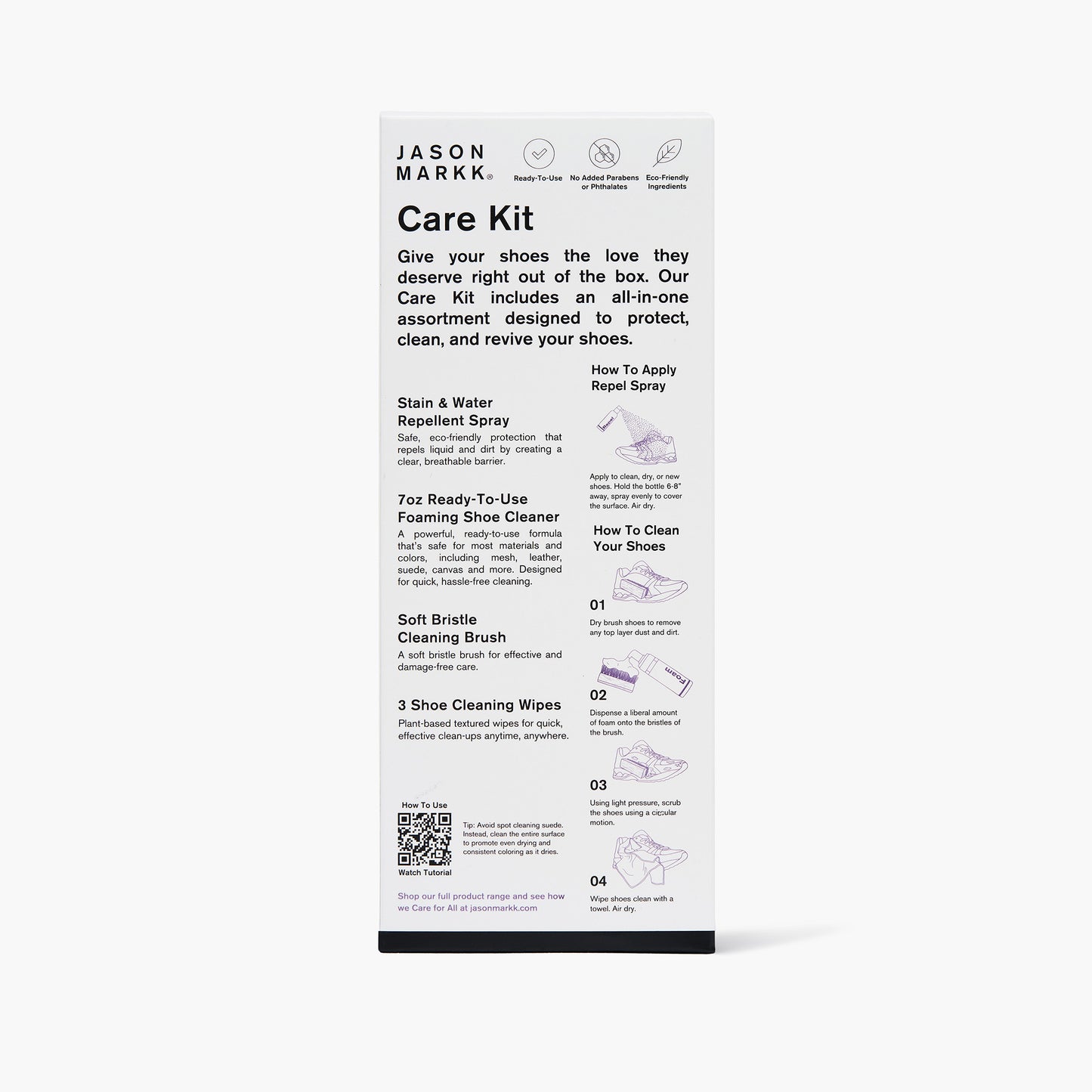 Jason Markk Care Kit - Back Packaging
