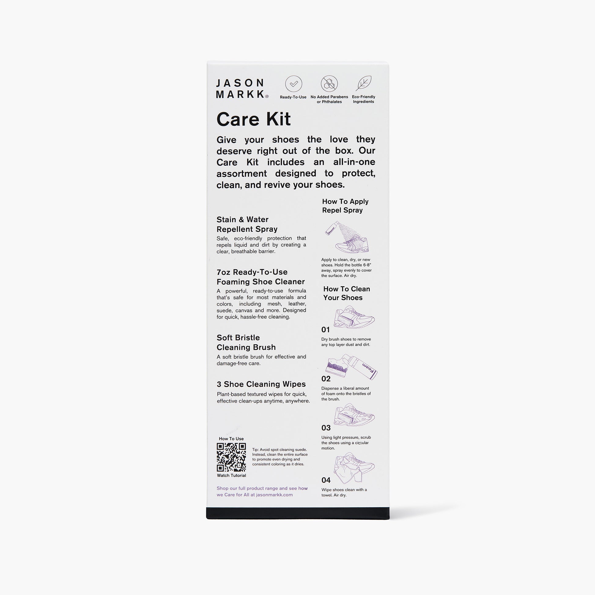 Jason Markk Care Kit - Back Packaging