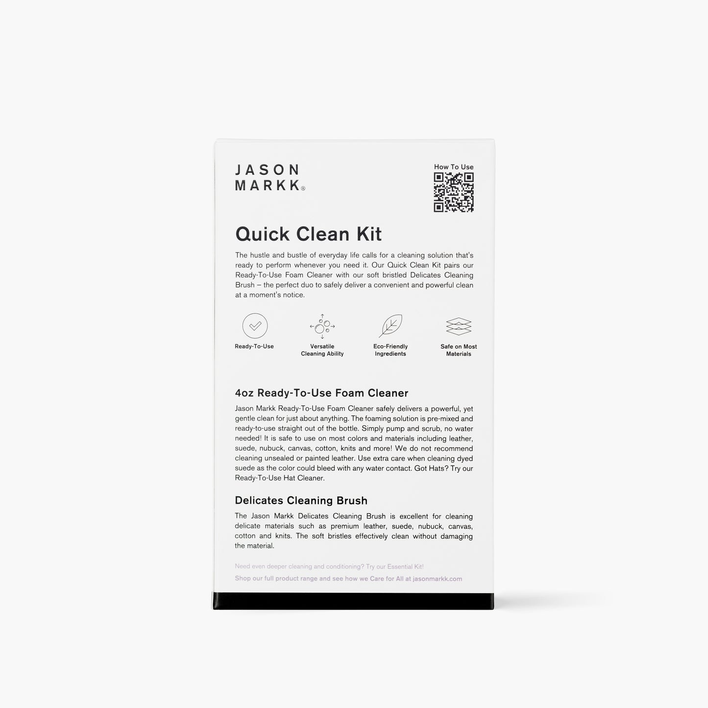 Jason Markk Quick Clean Kit - Back Packaging