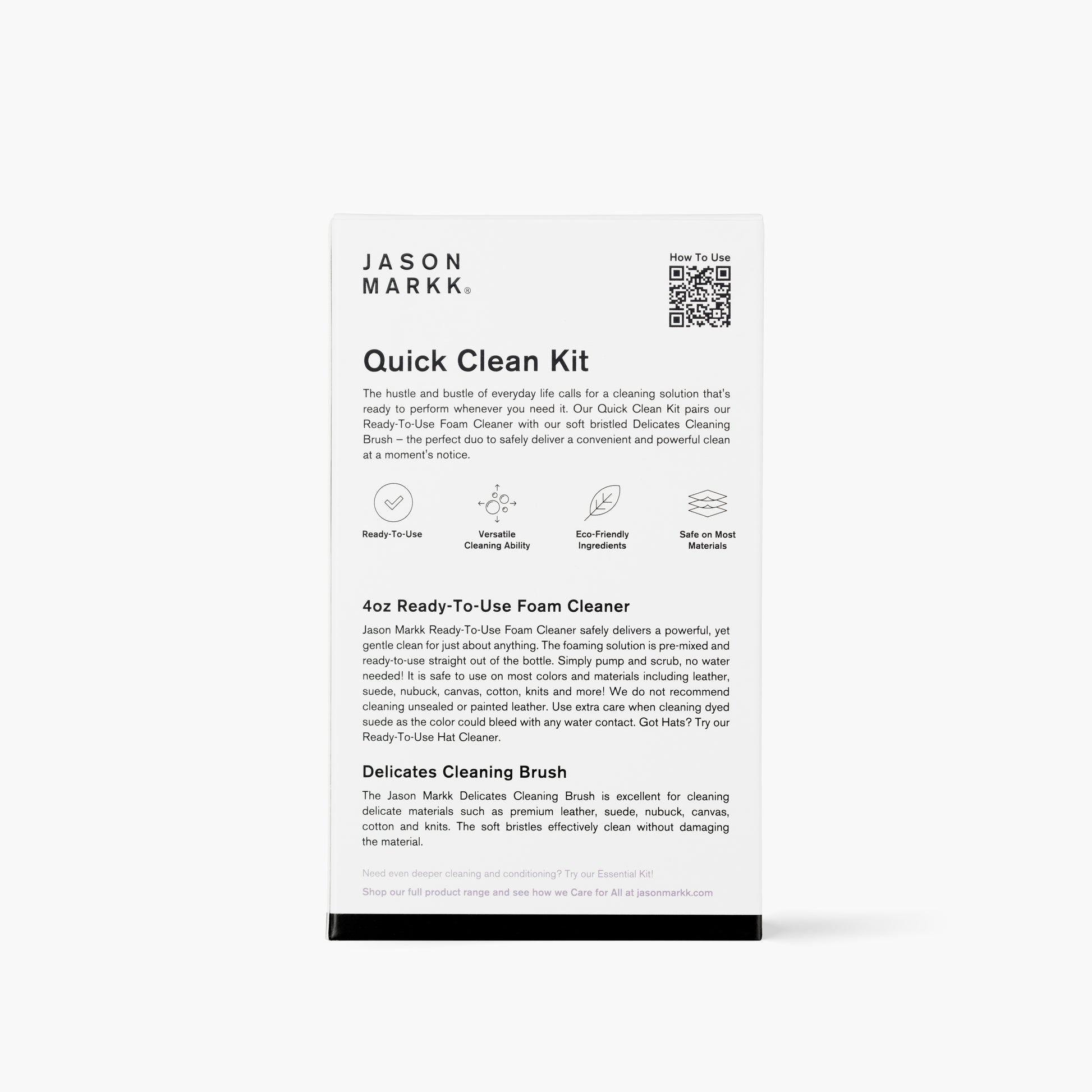 Jason Markk Quick Clean Kit - Back Packaging