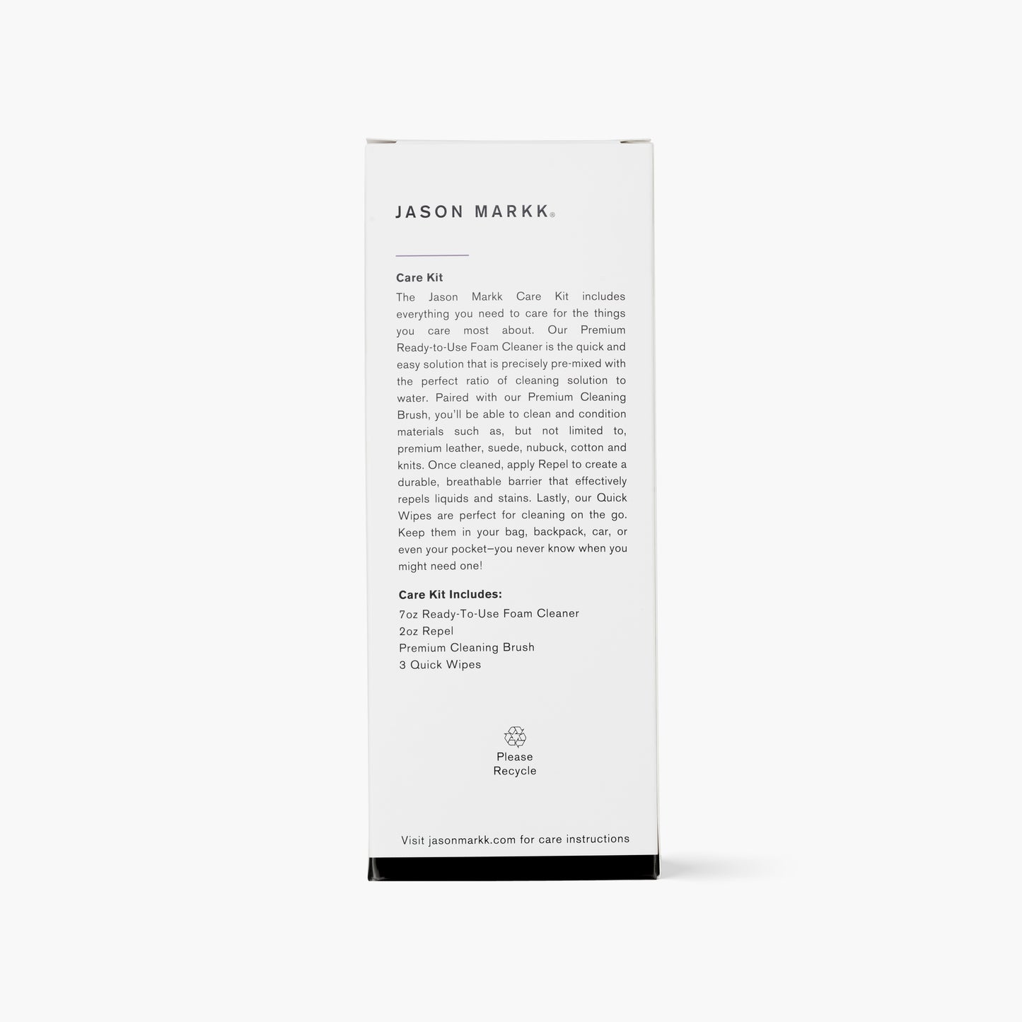 Jason Markk Care Kit - Back Packaging