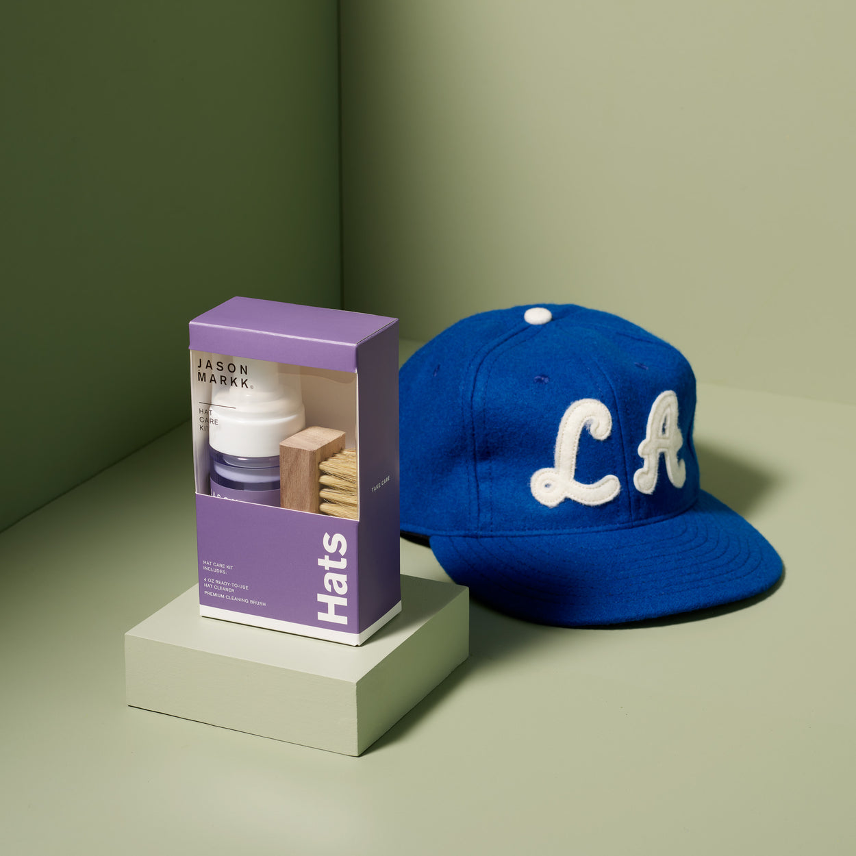 JASON MARKK HAT CARE KIT WITH EBBETS FIELD BLUE HAT