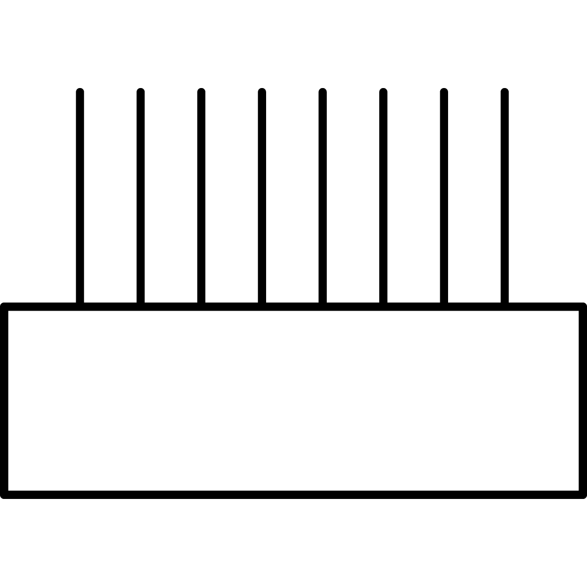 Icon indicating that this product has stiffer bristles for strong scrubbing action when cleaning.
