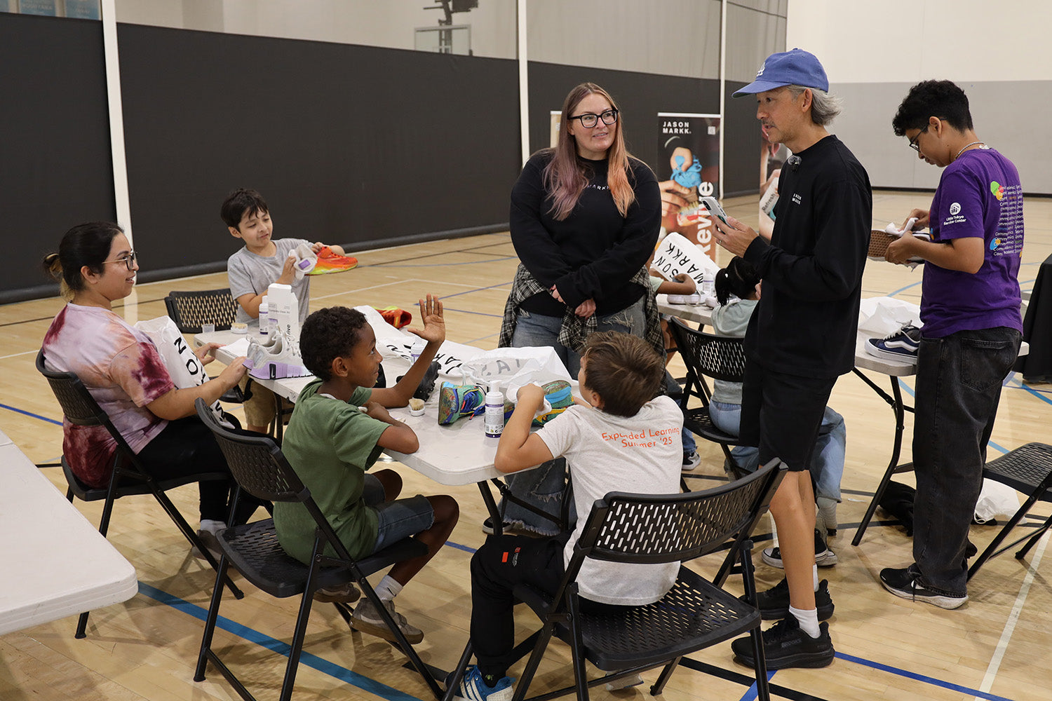 A group of children at one of our Jason Markk Kids Workshops
