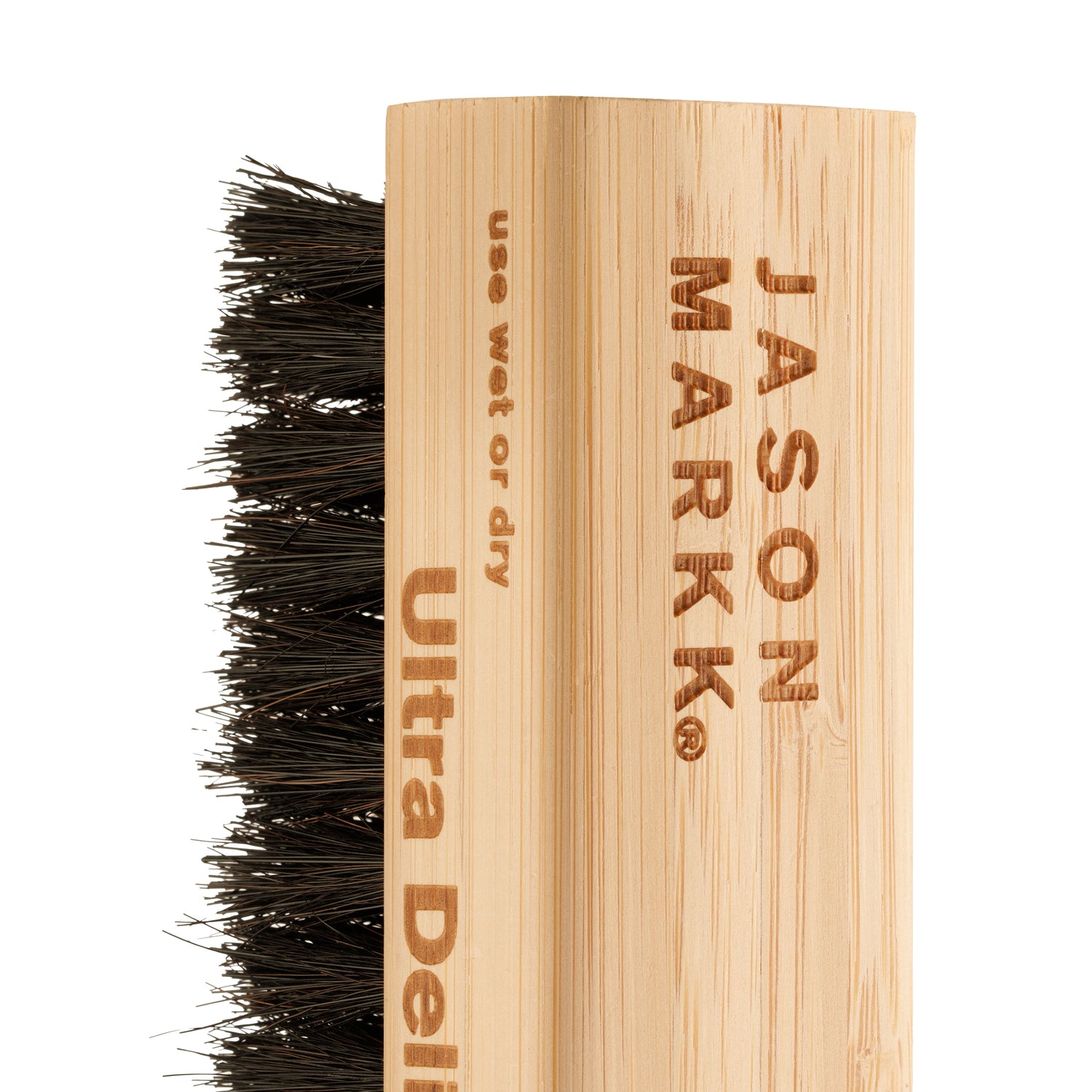 CLOSE UP OF THE JASON MARKK ULTRA DELICATES BRUSH