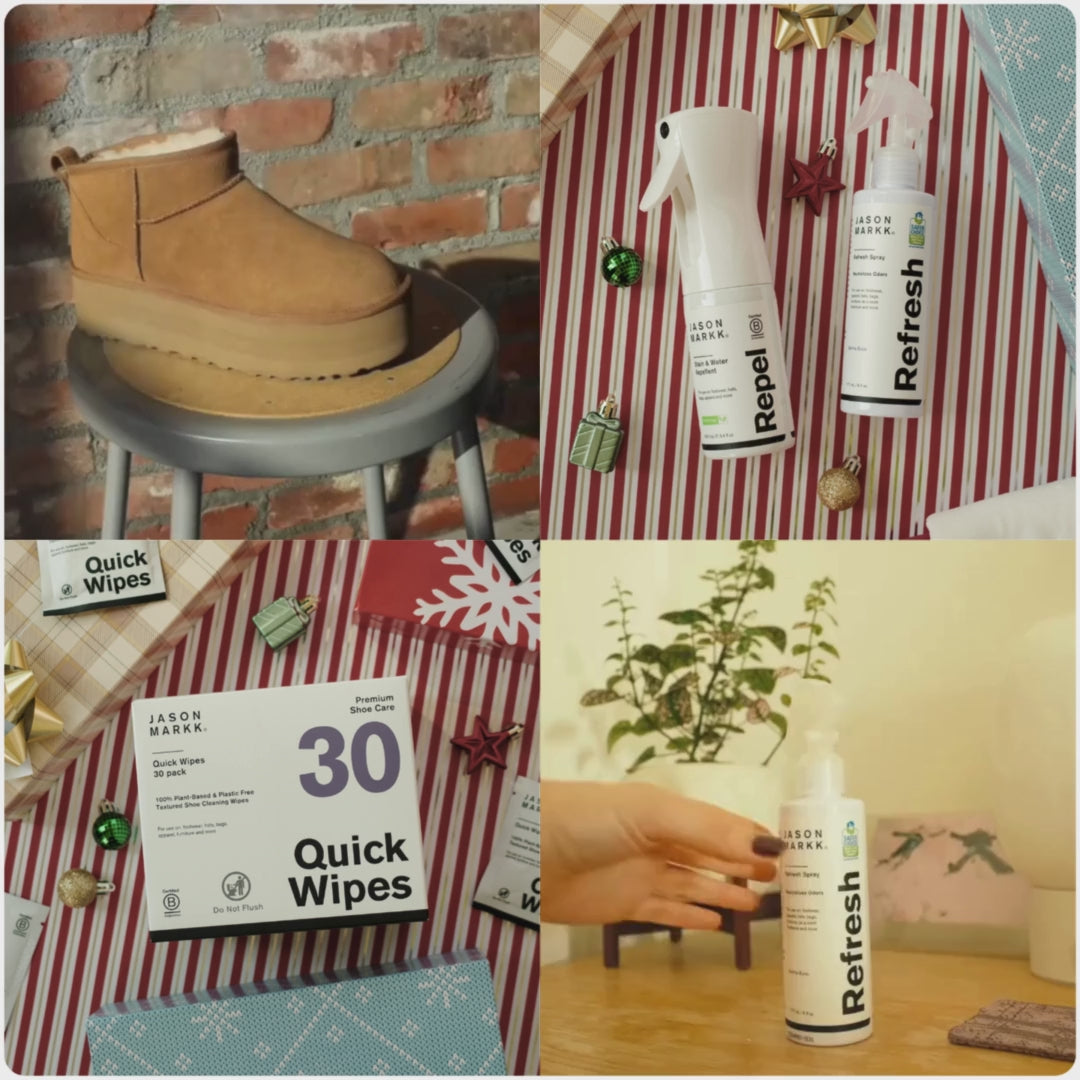 Montage video of Repel, Refresh, and Quick Wipes with a Holiday Theme